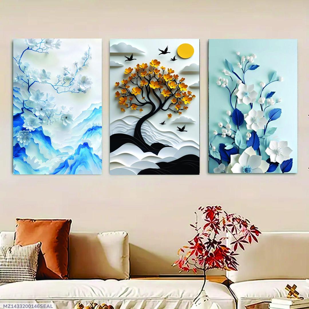 3-Piece Wooden Wall Art Set
