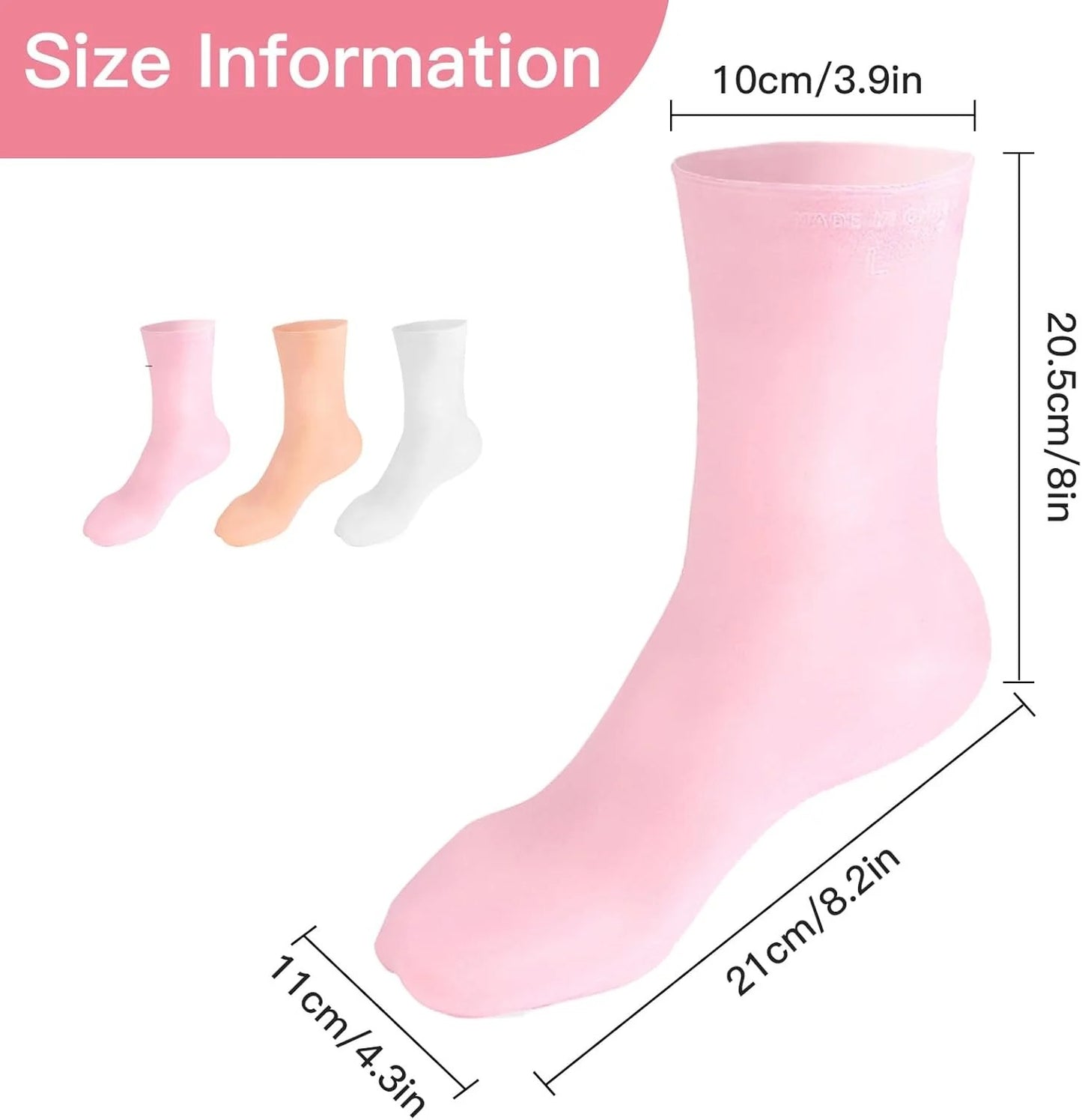 Silicone Socks Soft Silicone Foot Covers for Crack-free