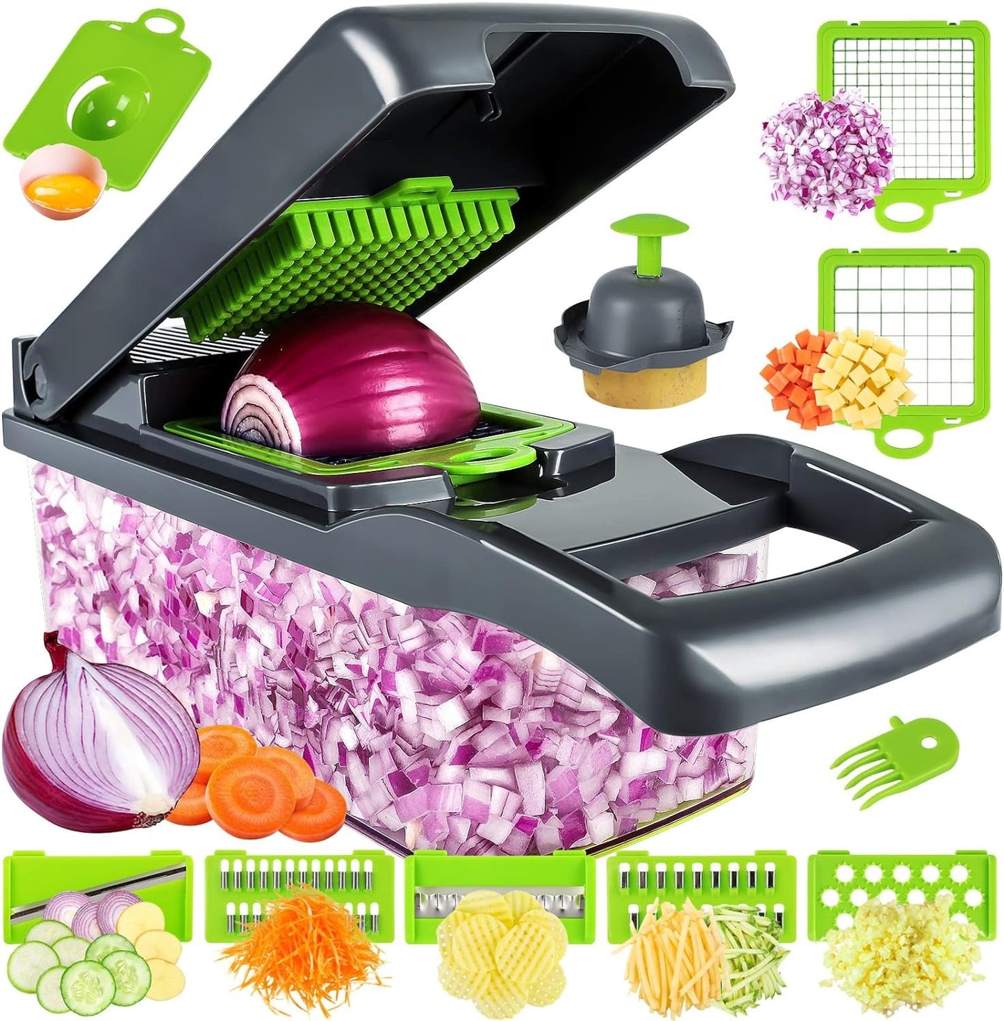 Multifunctional Vegetable Cutter & Slicer – Kitchen Tool with Interchangeable Blades