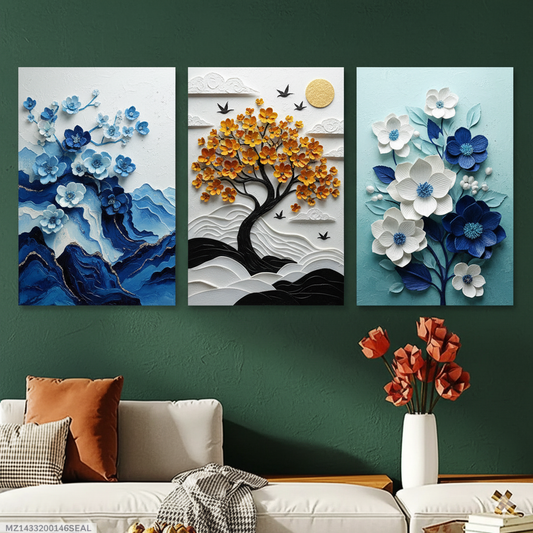 3-Piece Wooden Wall Art Set