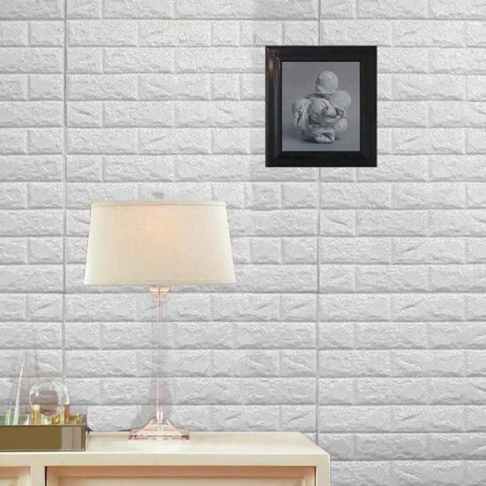 3d Wall Sticker White Brick Sheet | Bedroom Home Decor Waterproof Self Adhesive Living Room