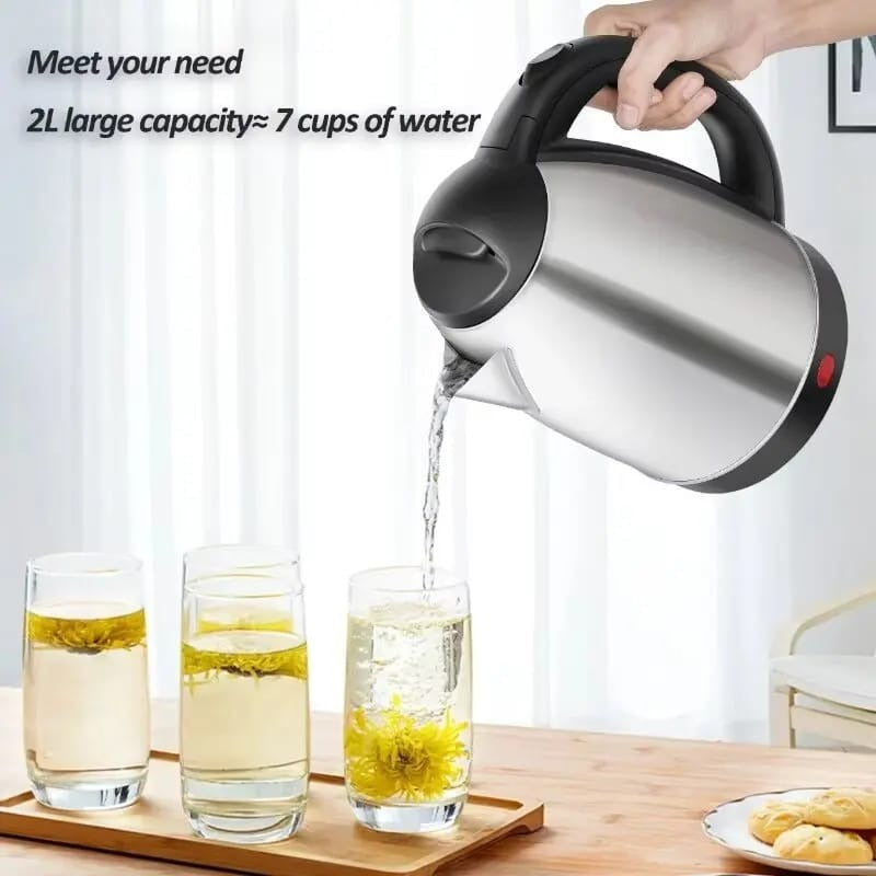 Automatic Electric Kettle  Stainless Steel Hot Water Boiler With Auto Shut-Off, LED Display & Temperature Control (1000W,