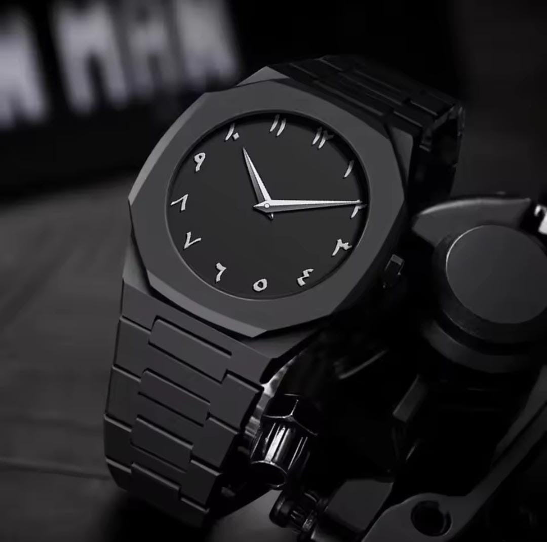 Arabic Black Aura Watch For MENS
