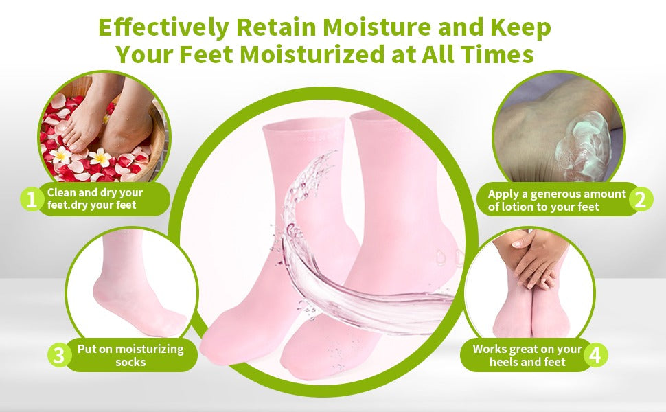 Silicone Socks Soft Silicone Foot Covers for Crack-free