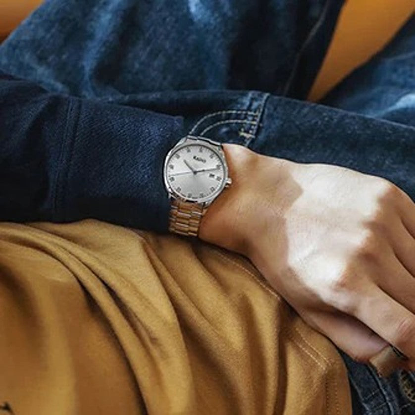 RADO Men’s Formal Wrist Watch With Stainless Steel Chain | Best Quality Rado Watch For Men's - Men's Watches - Wrist Watch For Men